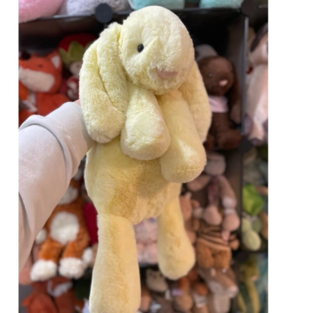 Jellycat Smudge Bunny Custom-dyed Huge Lemon Yellow UK Exclusive White Company